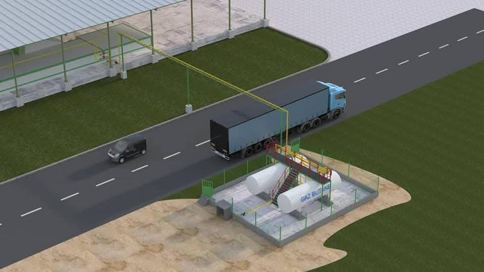 INSTALLATION DE GAZ BUTANE POUR TORIFICATION DE NOIX DE CAJOU